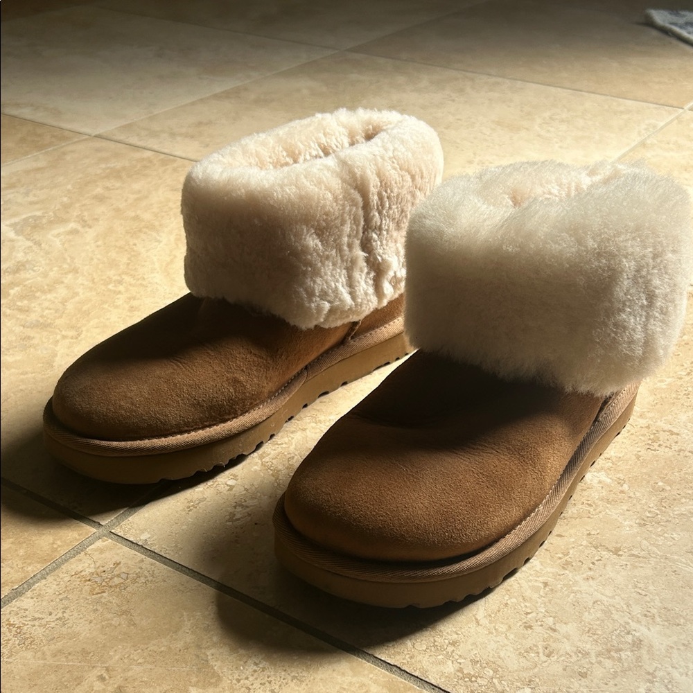 Cozy Brown and Cream Women's Boots